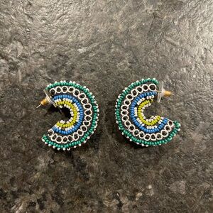 Mignonne Gavigan Blue and Green Beaded Earrings